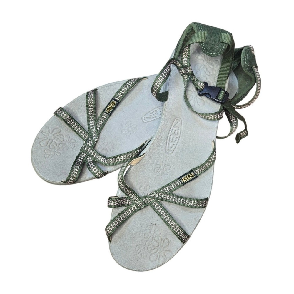 KEEN Women's Sandal Strappy‎ Green Outdoor Hiking Comfort Size 9.5